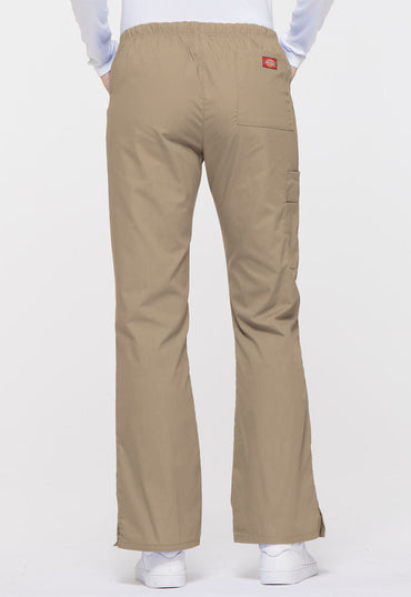 Women's Mid Rise Drawstring Cargo Pant - Dark Khaki