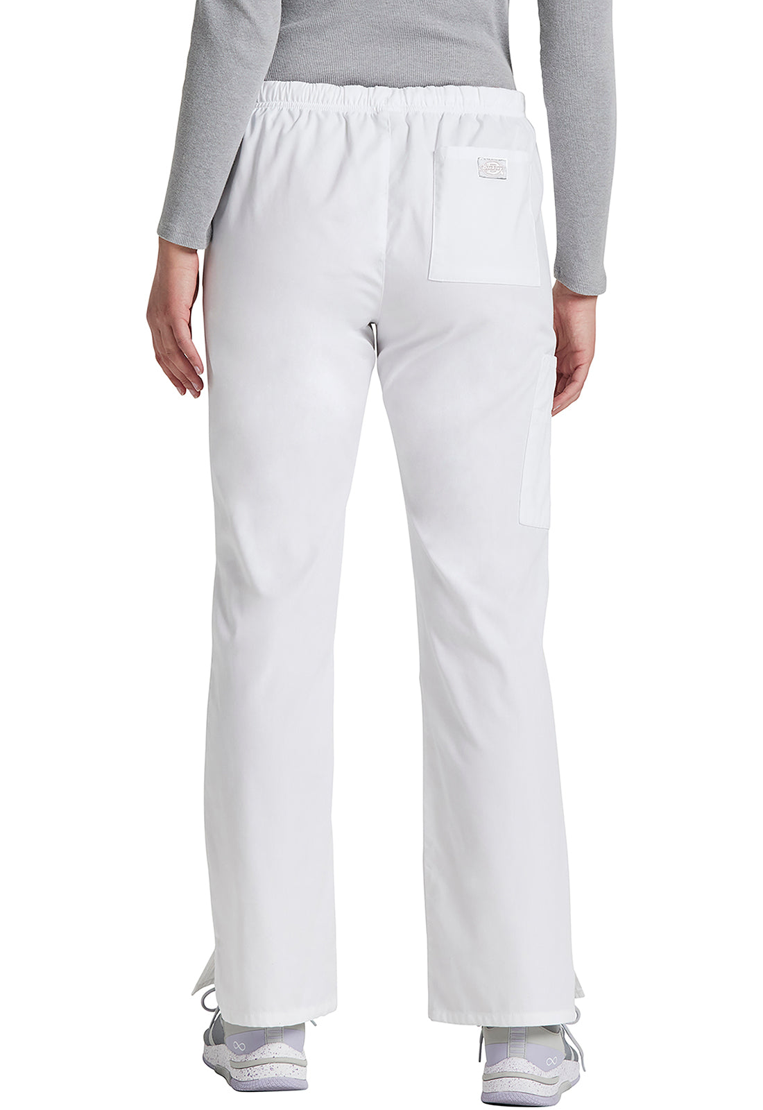 Women's Mid Rise Drawstring Cargo Pant - White