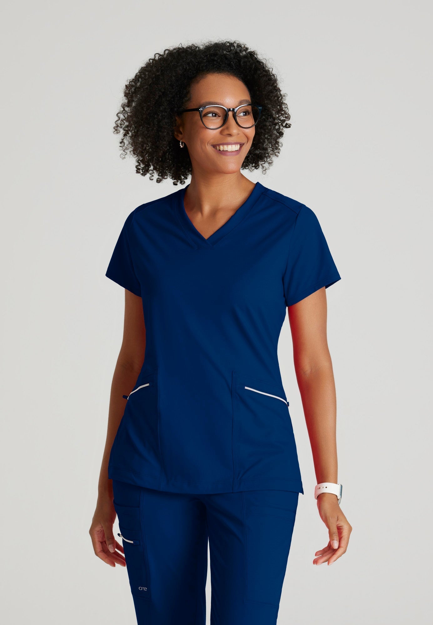Victory Knit Top - Indigo - Grey's Anatomy Scrubs