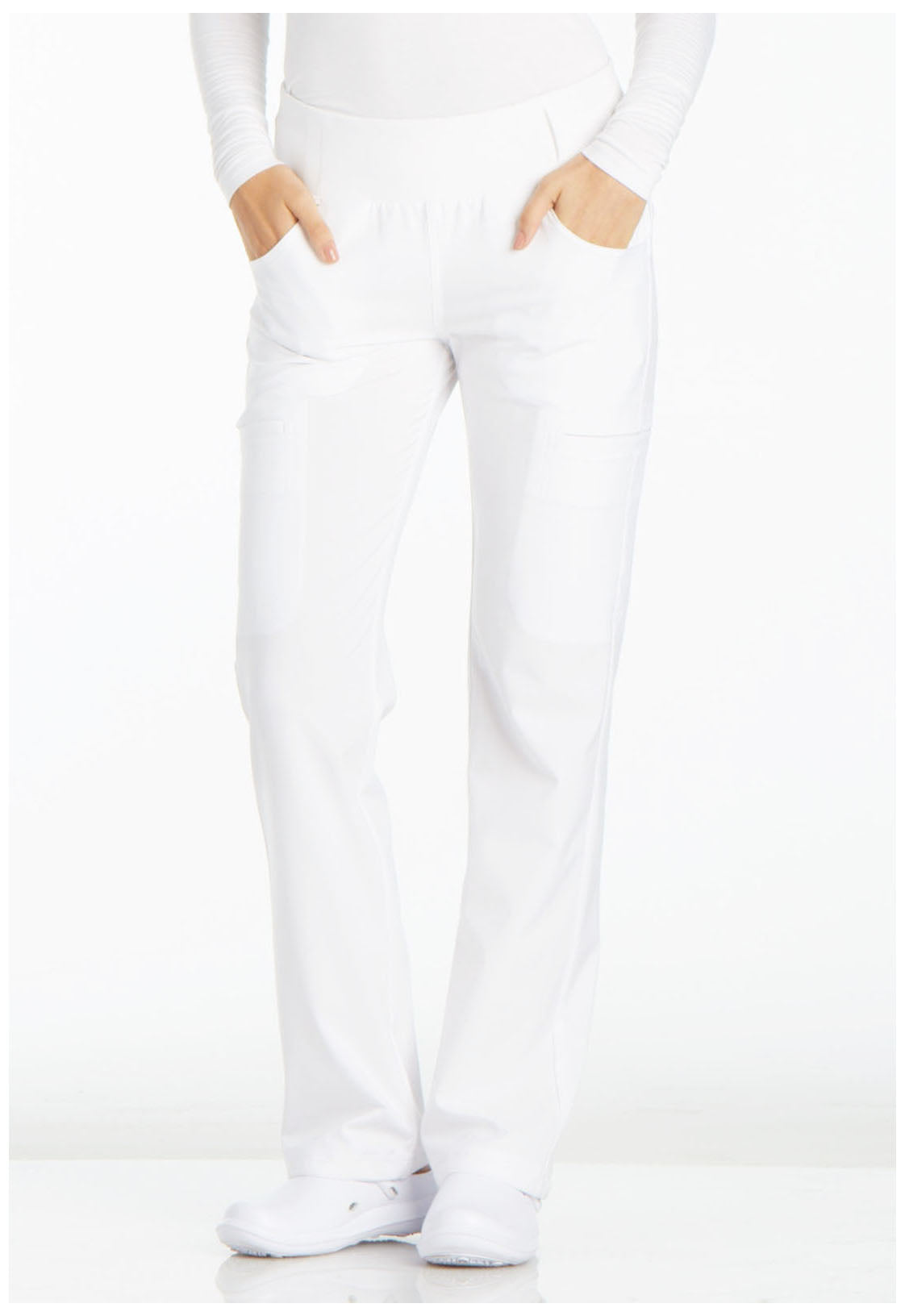Women's Mid Rise Straight Leg Pull-on Pant - White