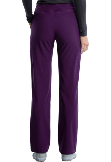 Women's Mid Rise Straight Leg Pull-on Pant - Eggplant