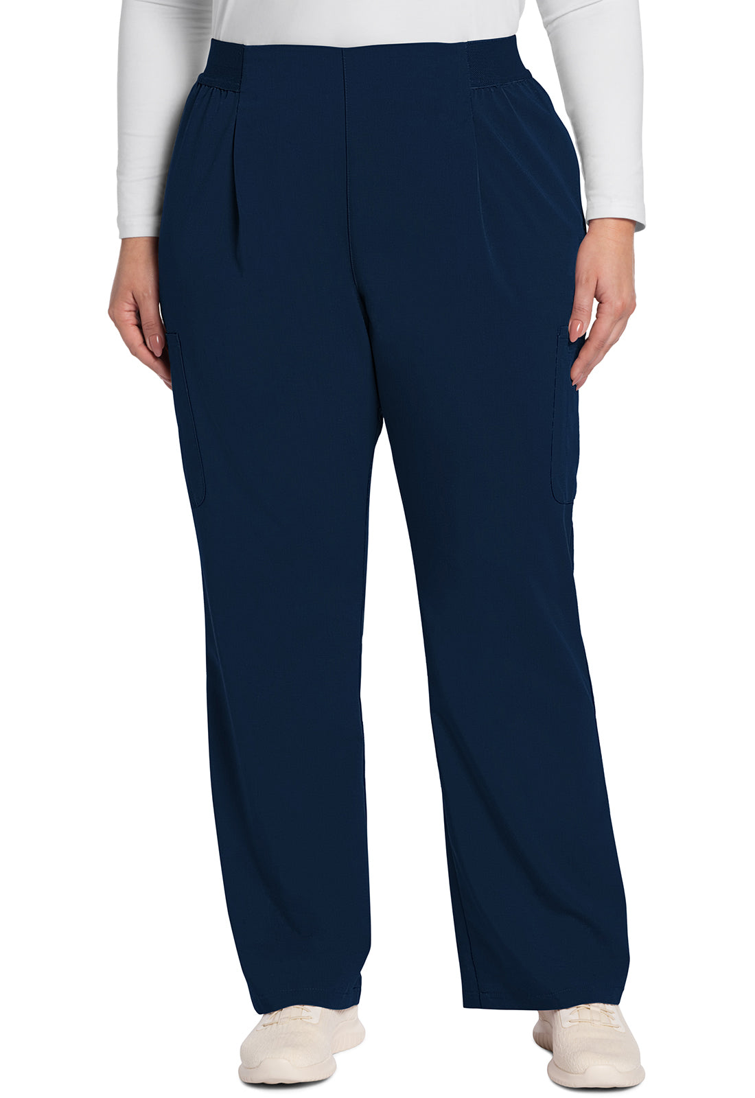 Women's Mid Rise Pull-On Moderate Flare Leg Pant - Navy