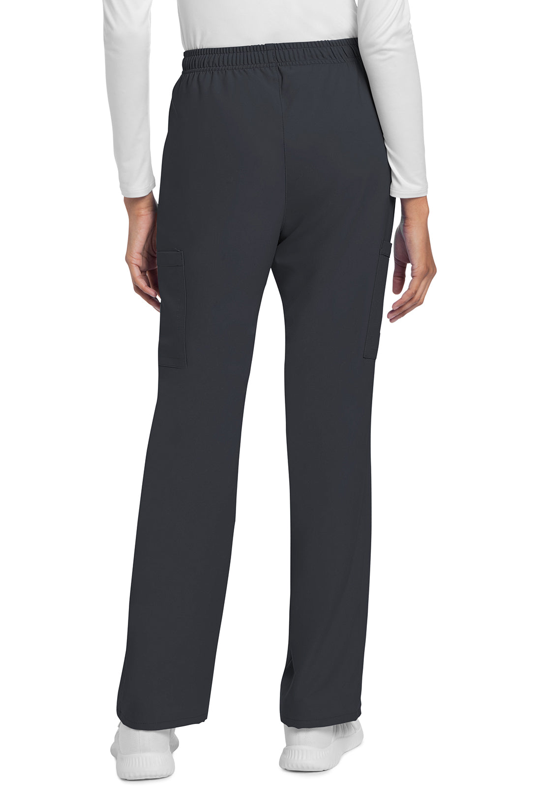 Women's Mid Rise Drawstring Trouser Cargo Pant - Pewter