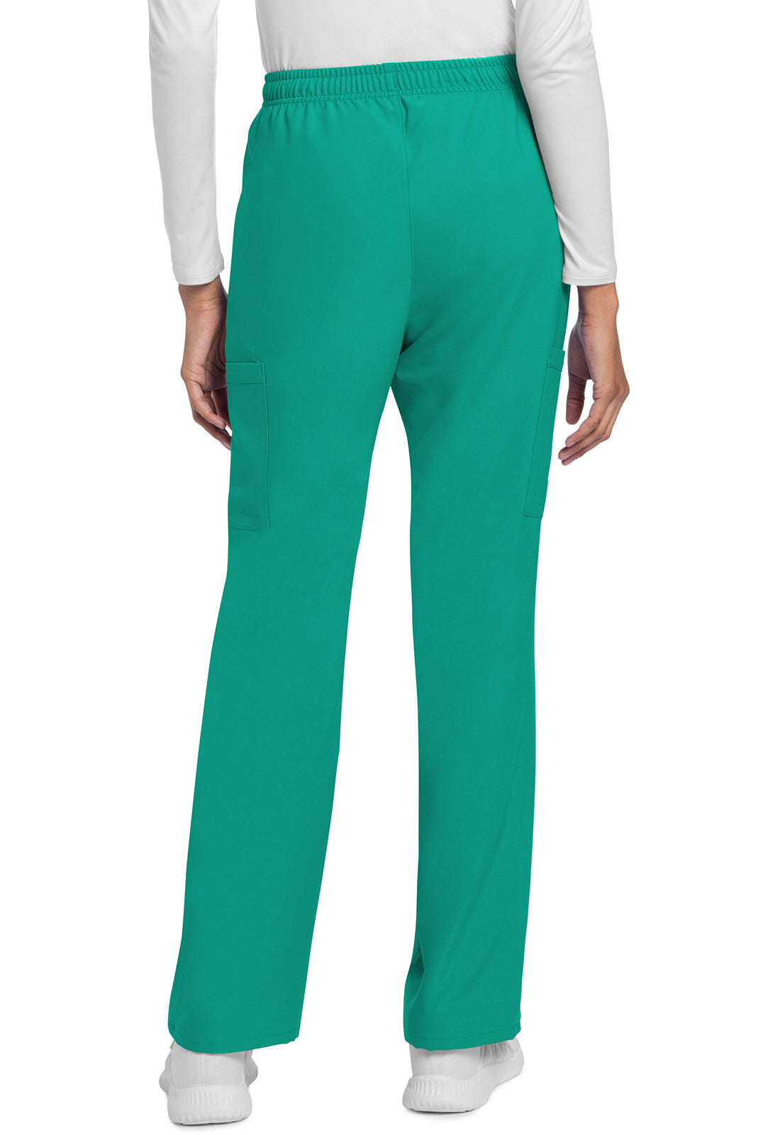 Women's Mid Rise Drawstring Trouser Cargo Pant - Teal Blue