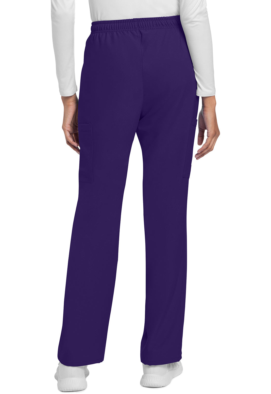 Women's Mid Rise Drawstring Trouser Cargo Pant - Grape