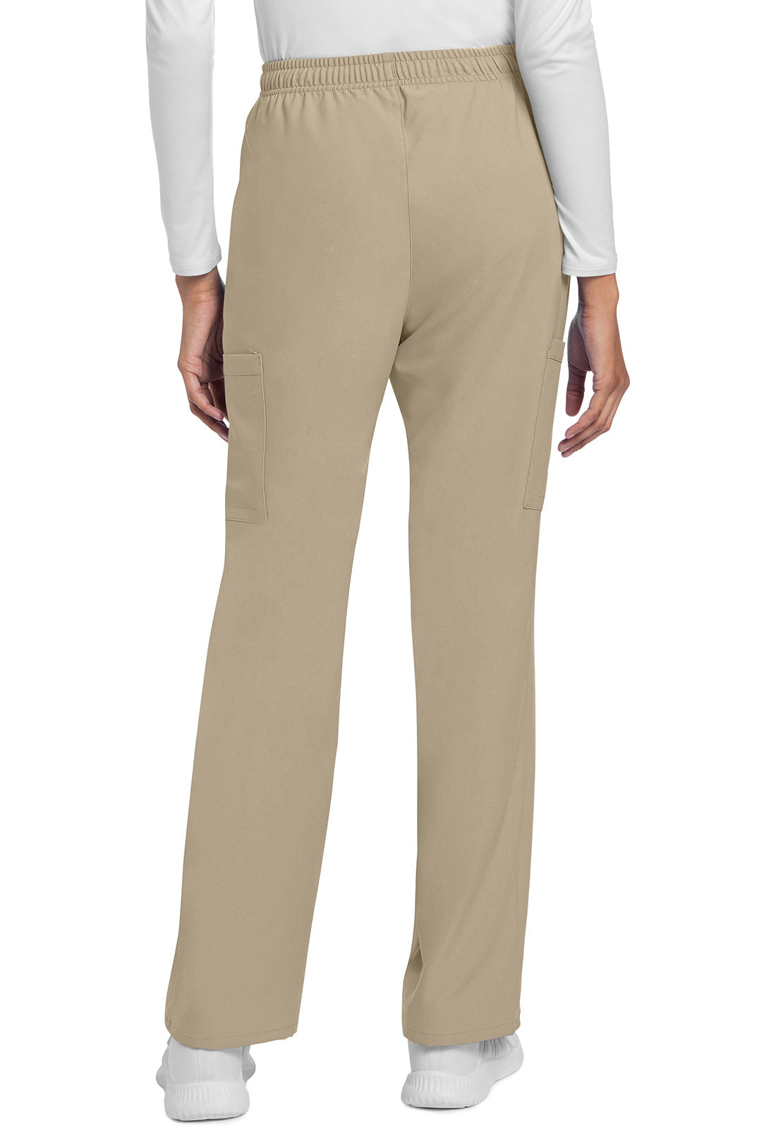 Women's Mid Rise Drawstring Trouser Cargo Pant - KHAKI
