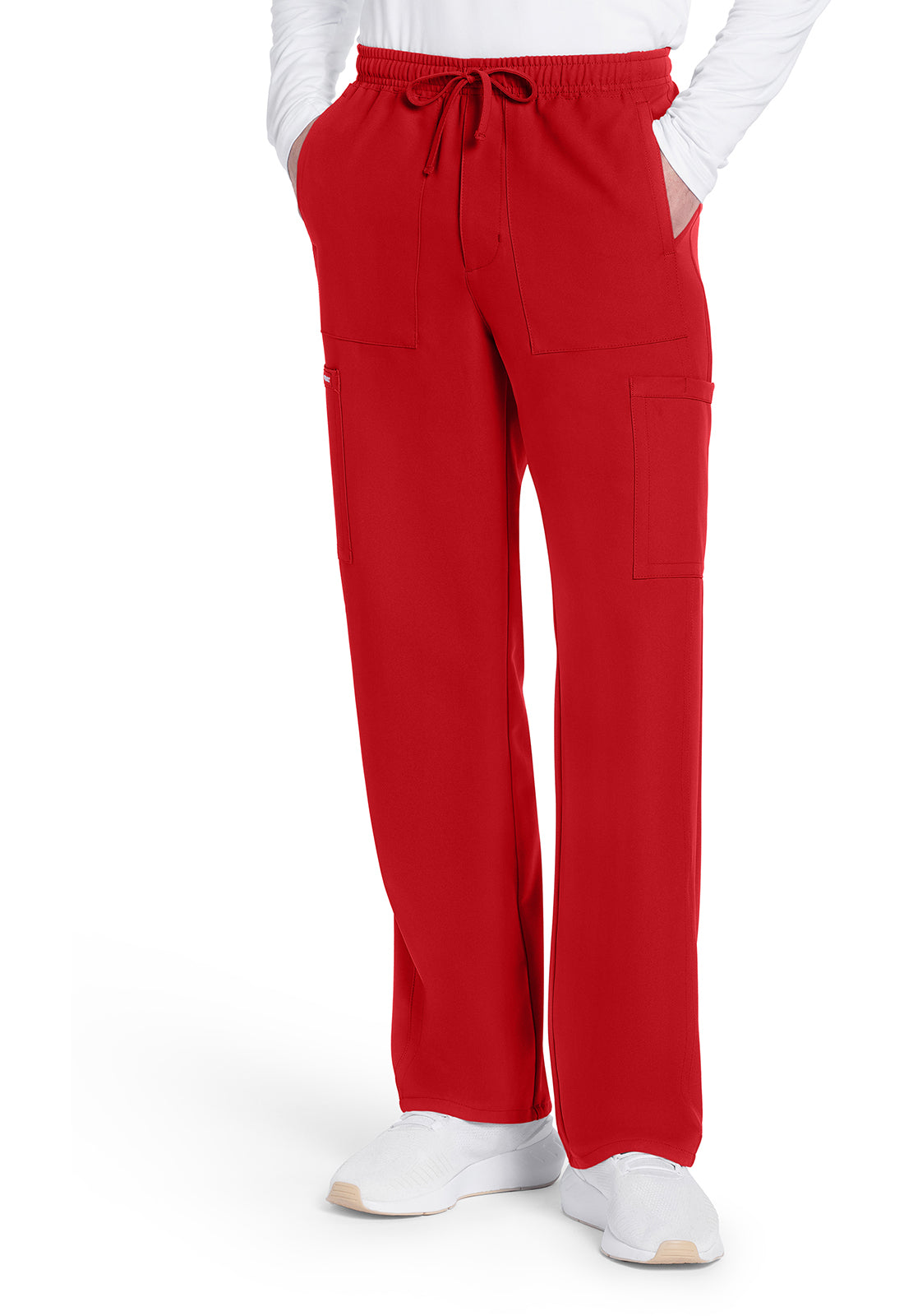 Men's Men's Mid Rise Zip Fly Straight Leg Pant - RED