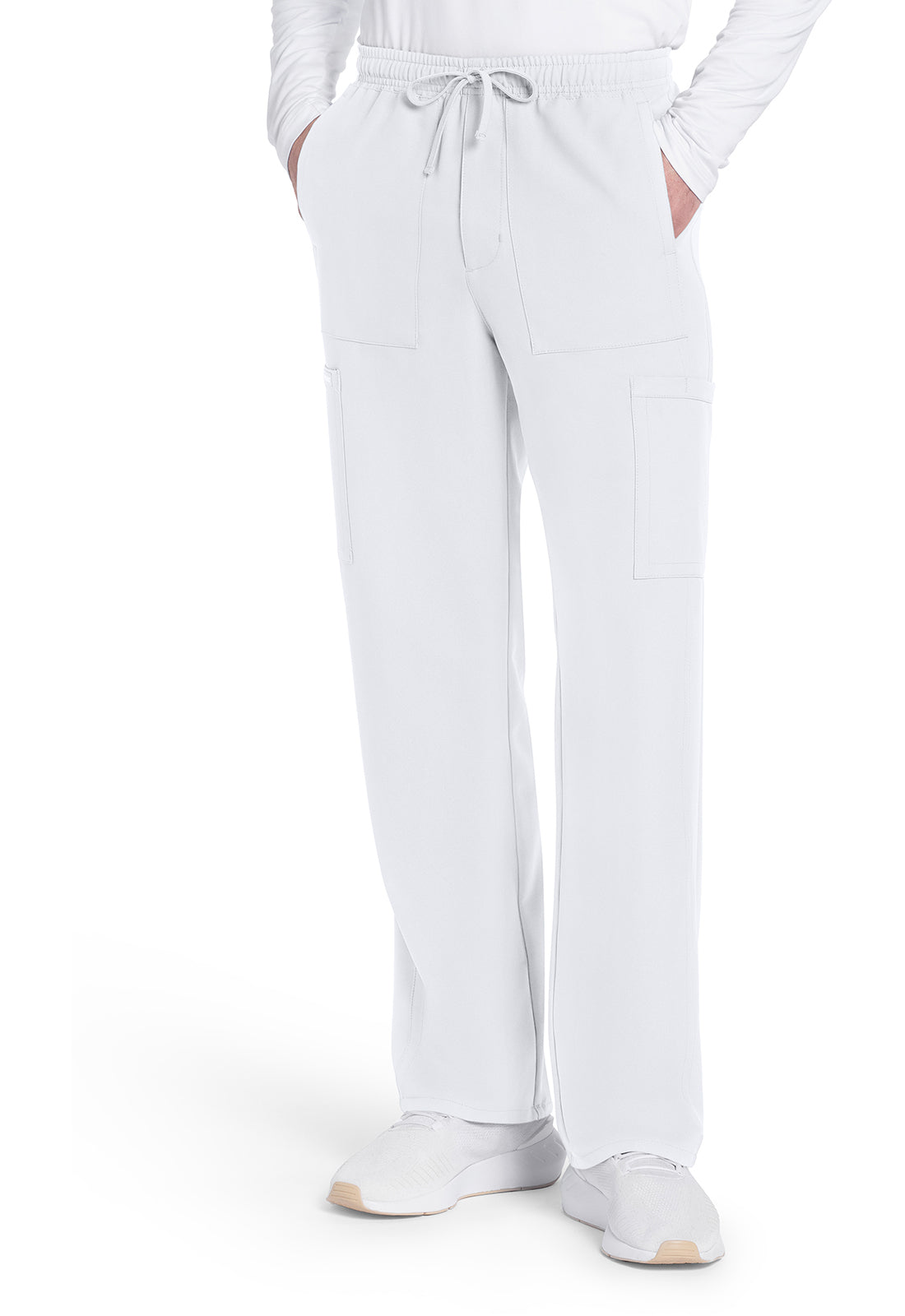 Men's Men's Mid Rise Zip Fly Straight Leg Pant - White