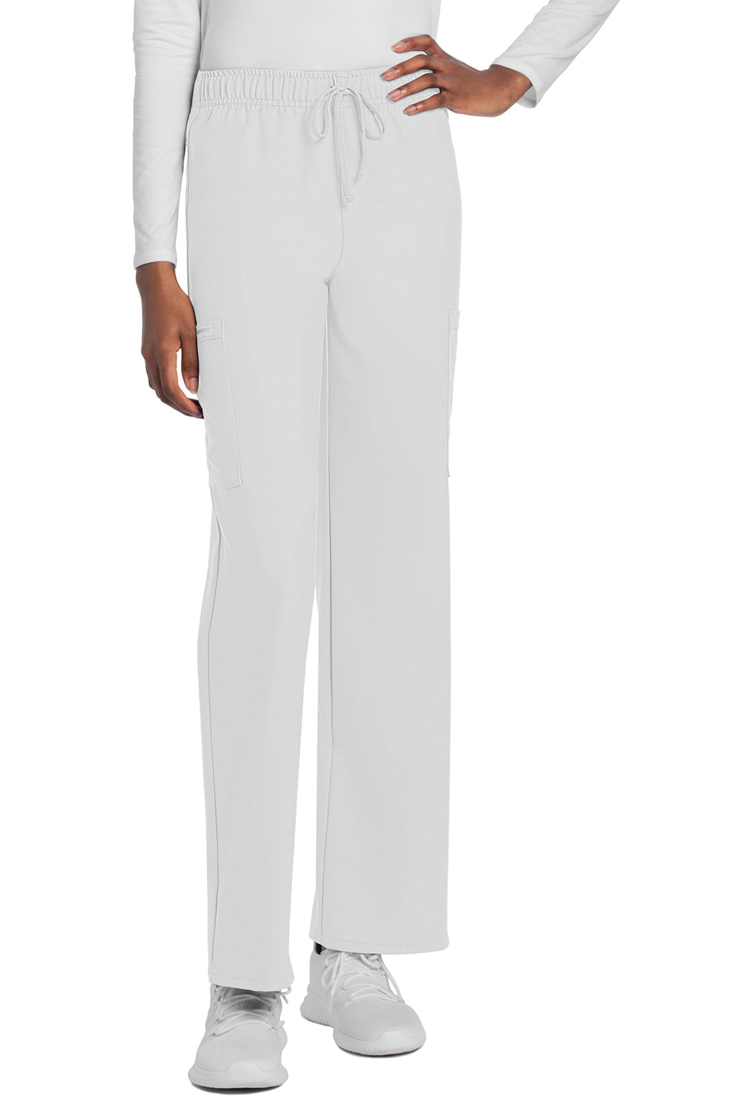 Unisex Unisex Mid Rise Drawstring Straight Pant - White