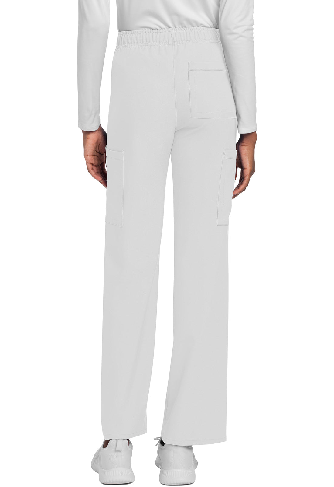 Unisex Unisex Mid Rise Drawstring Straight Pant - White
