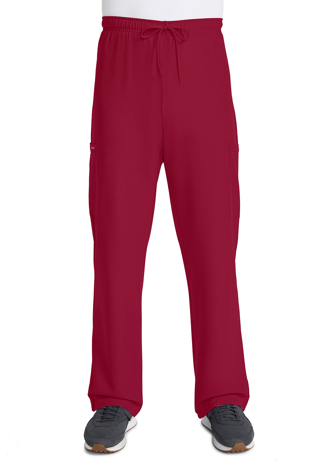 Unisex Unisex Mid Rise Drawstring Straight Pant - RED