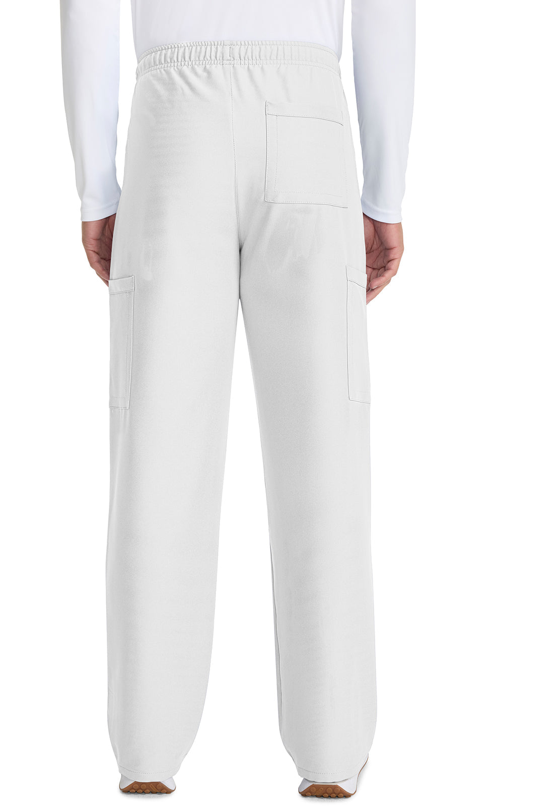 Unisex Unisex Mid Rise Drawstring Straight Pant - White