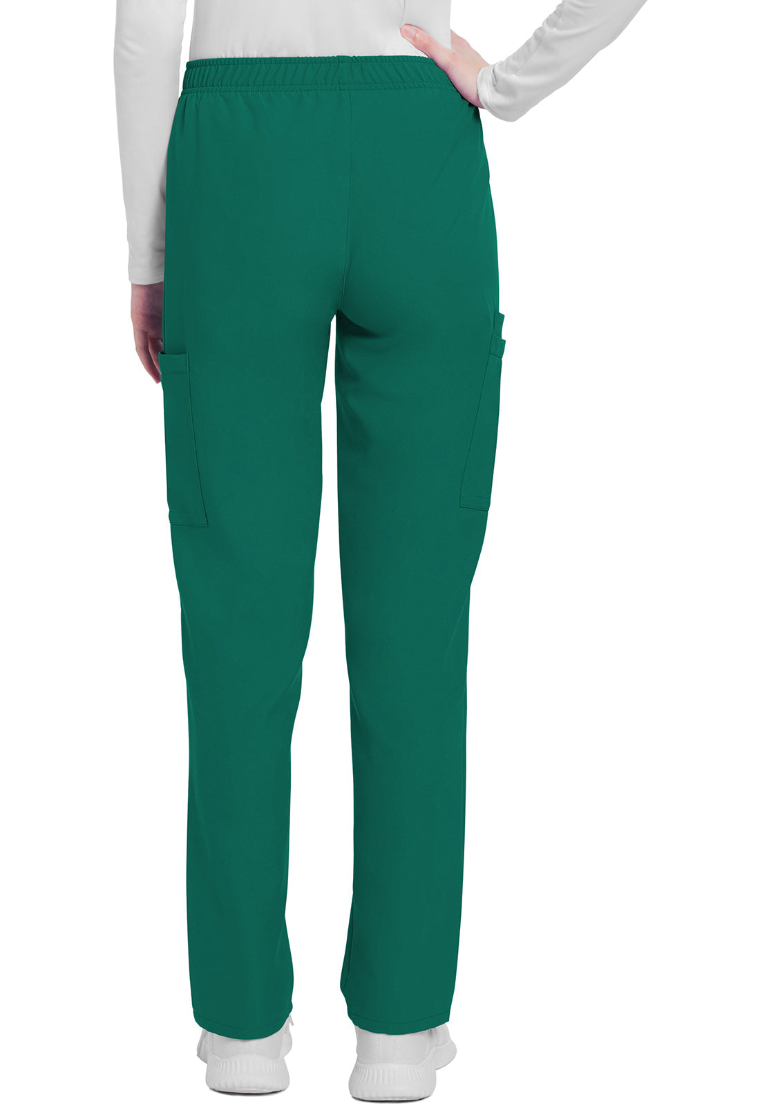 Women's Mid Rise Pull-on Slim Leg Cargo Pant - Hunter Green