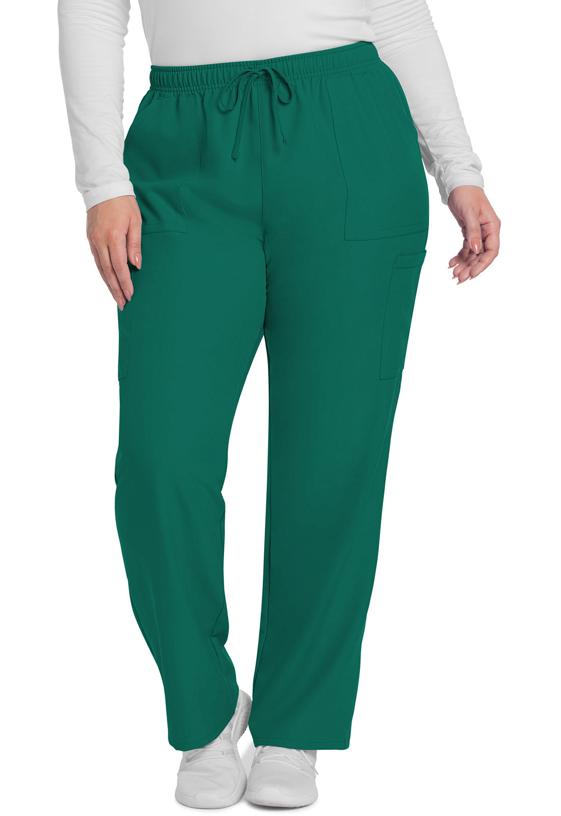 Women's Mid Rise Pull-on Slim Leg Cargo Pant - Hunter Green