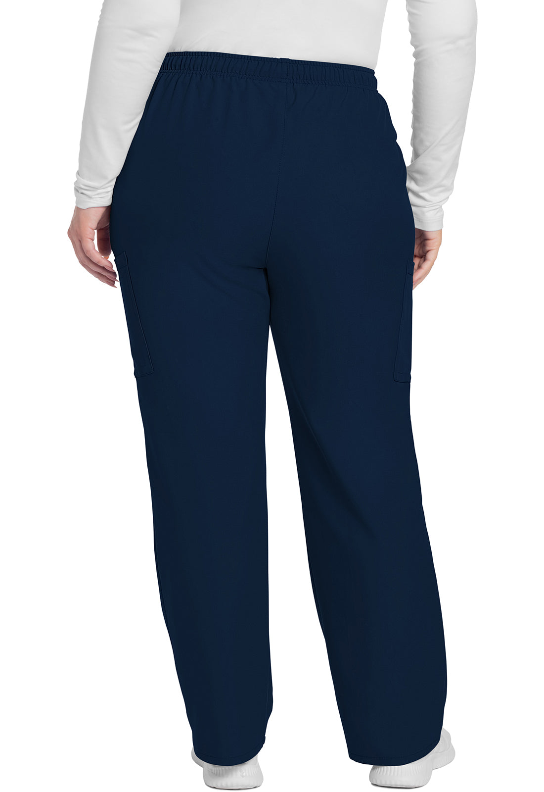 Women's Mid Rise Pull-on Slim Leg Cargo Pant - Navy
