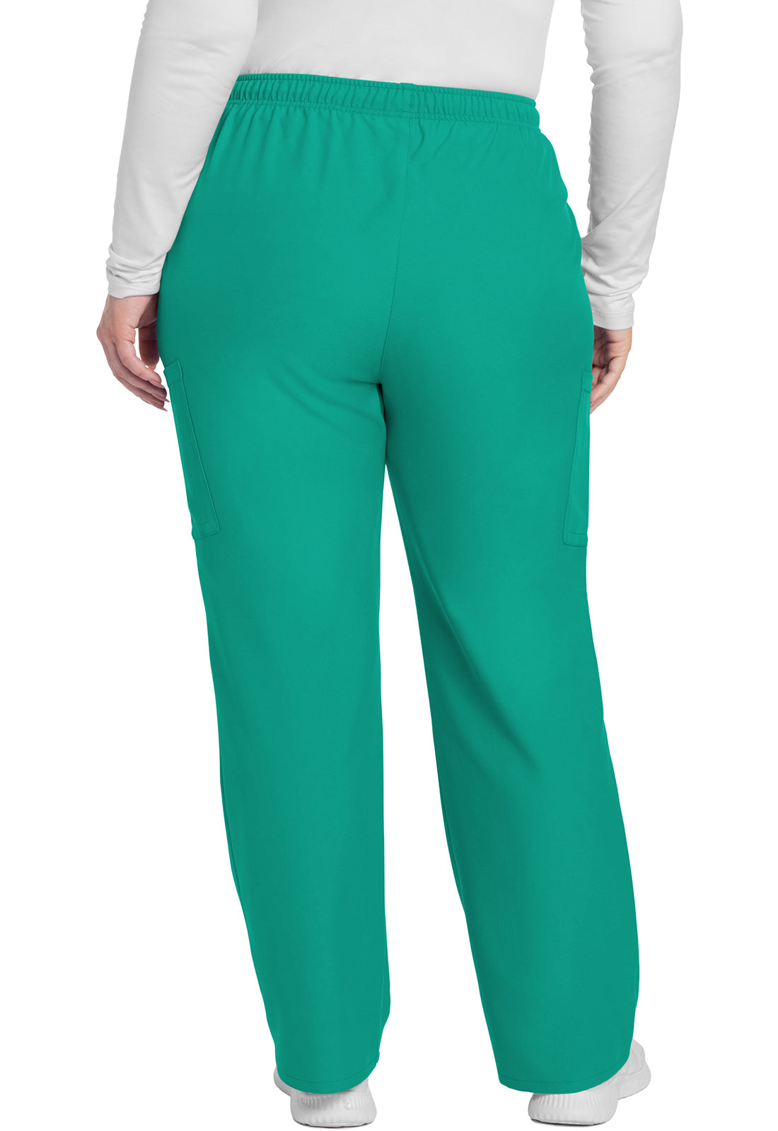 Women's Mid Rise Pull-on Slim Leg Cargo Pant - Teal Blue