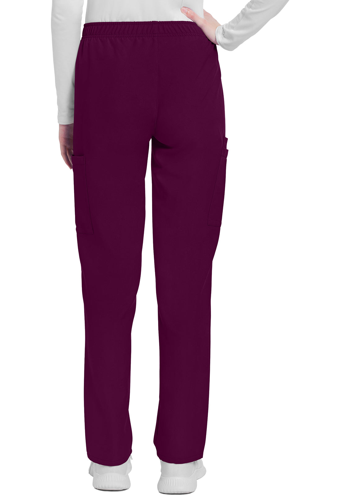 Women's Mid Rise Pull-on Slim Leg Cargo Pant - Wine
