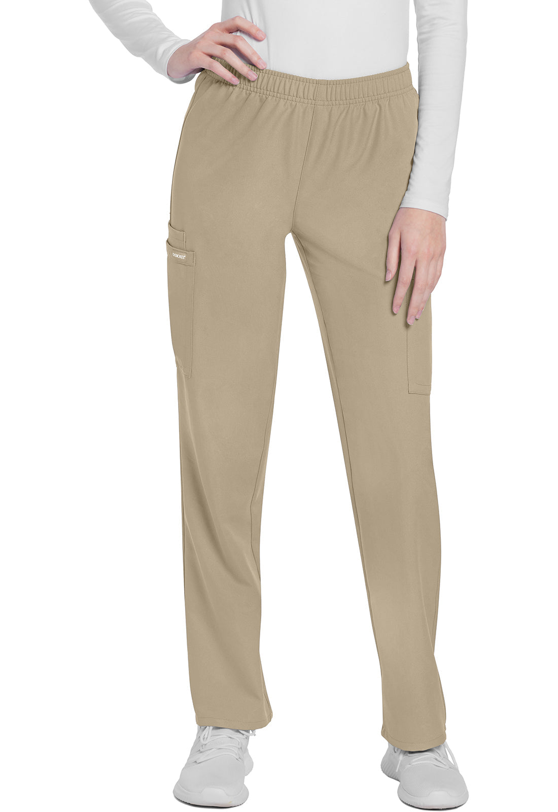 Women's Mid Rise Pull-on Slim Leg Cargo Pant - KHAKI