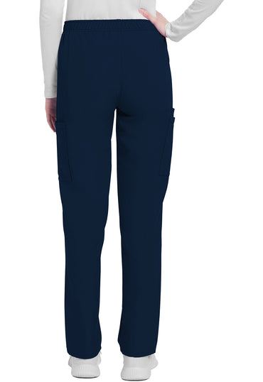 Women's Mid Rise Pull-on Slim Leg Cargo Pant - Navy