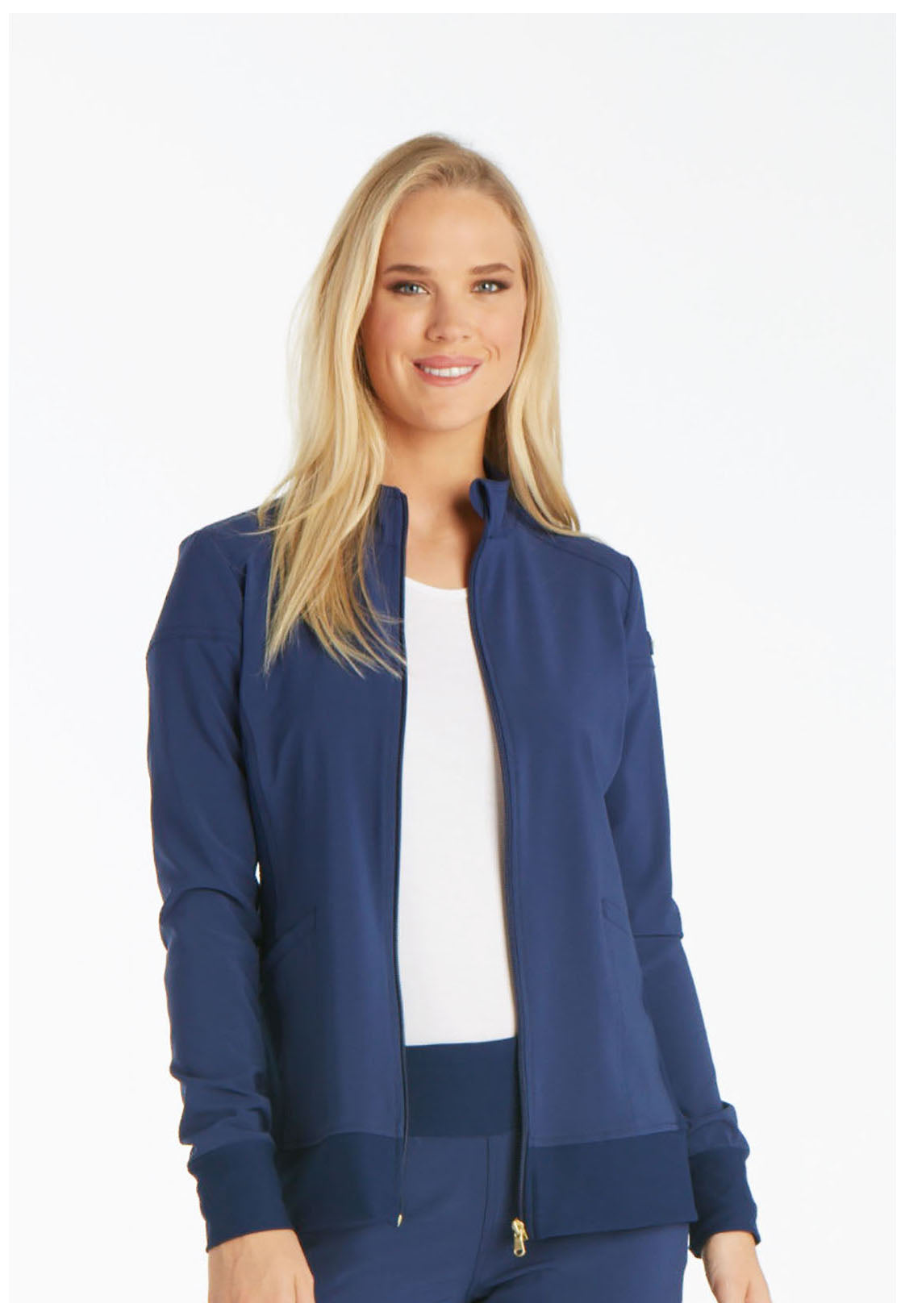 Women's Zip Front Jacket - Navy