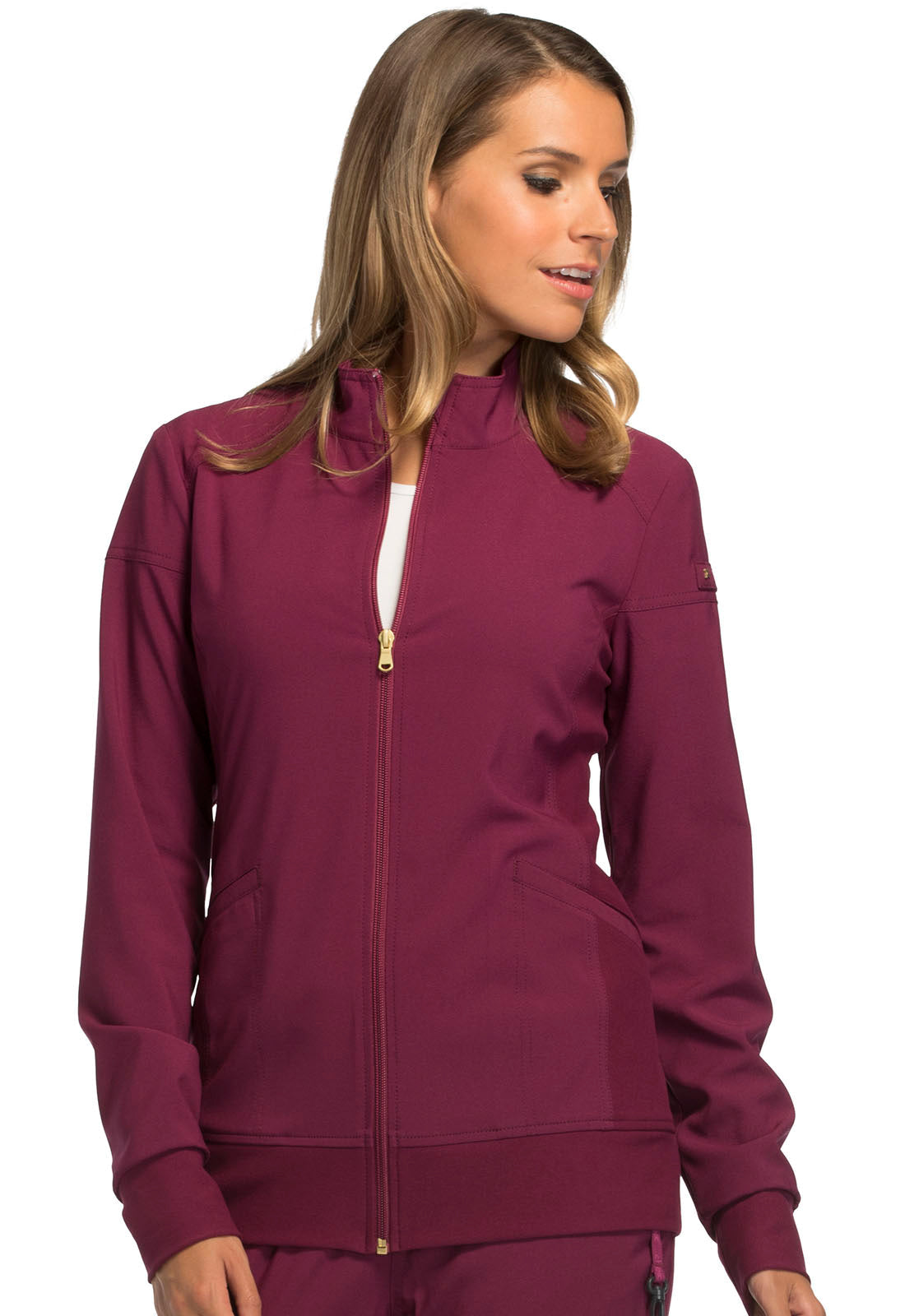 Women's Zip Front Jacket - Wine