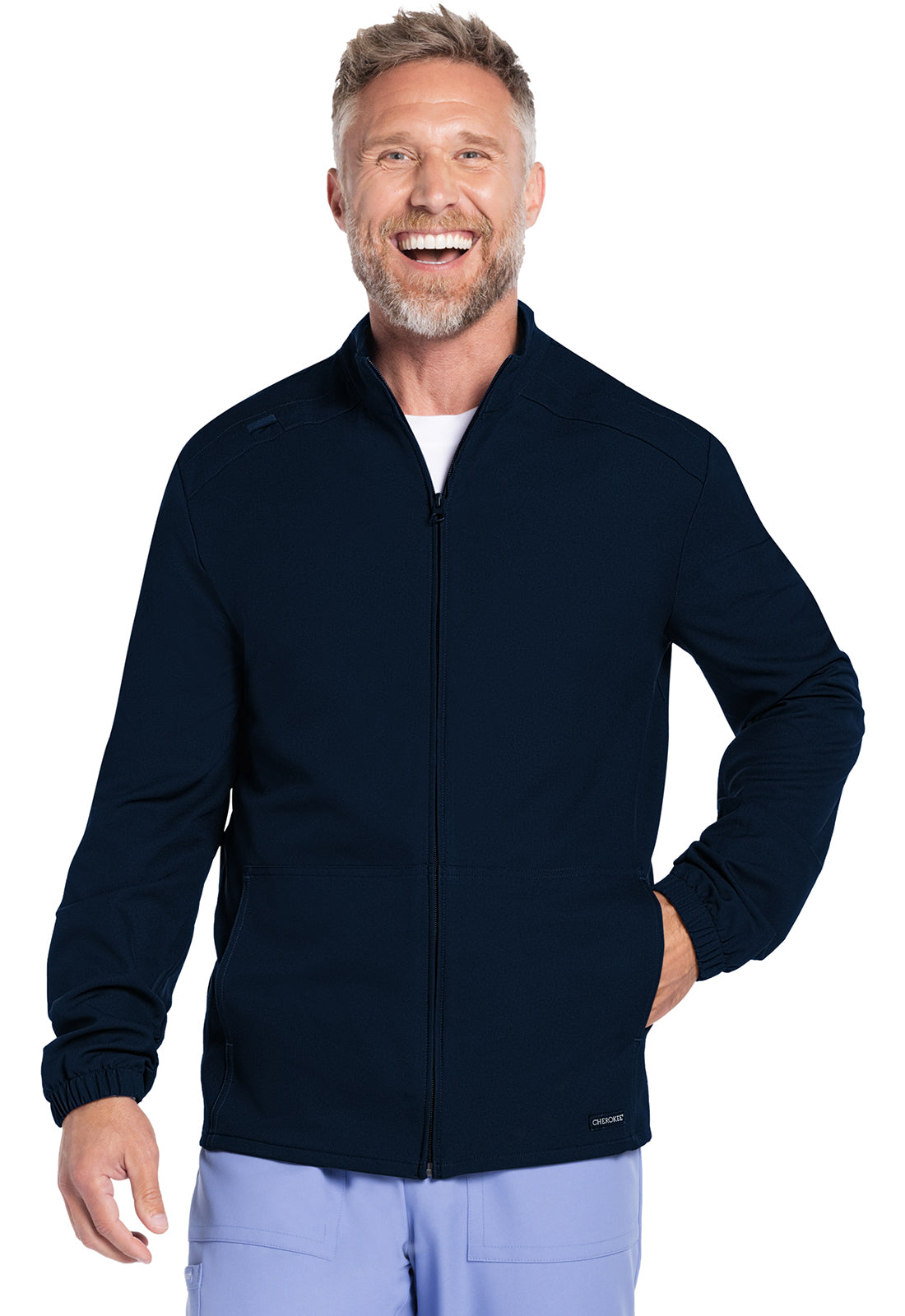 Men's Men's Zip Front Jacket - Navy