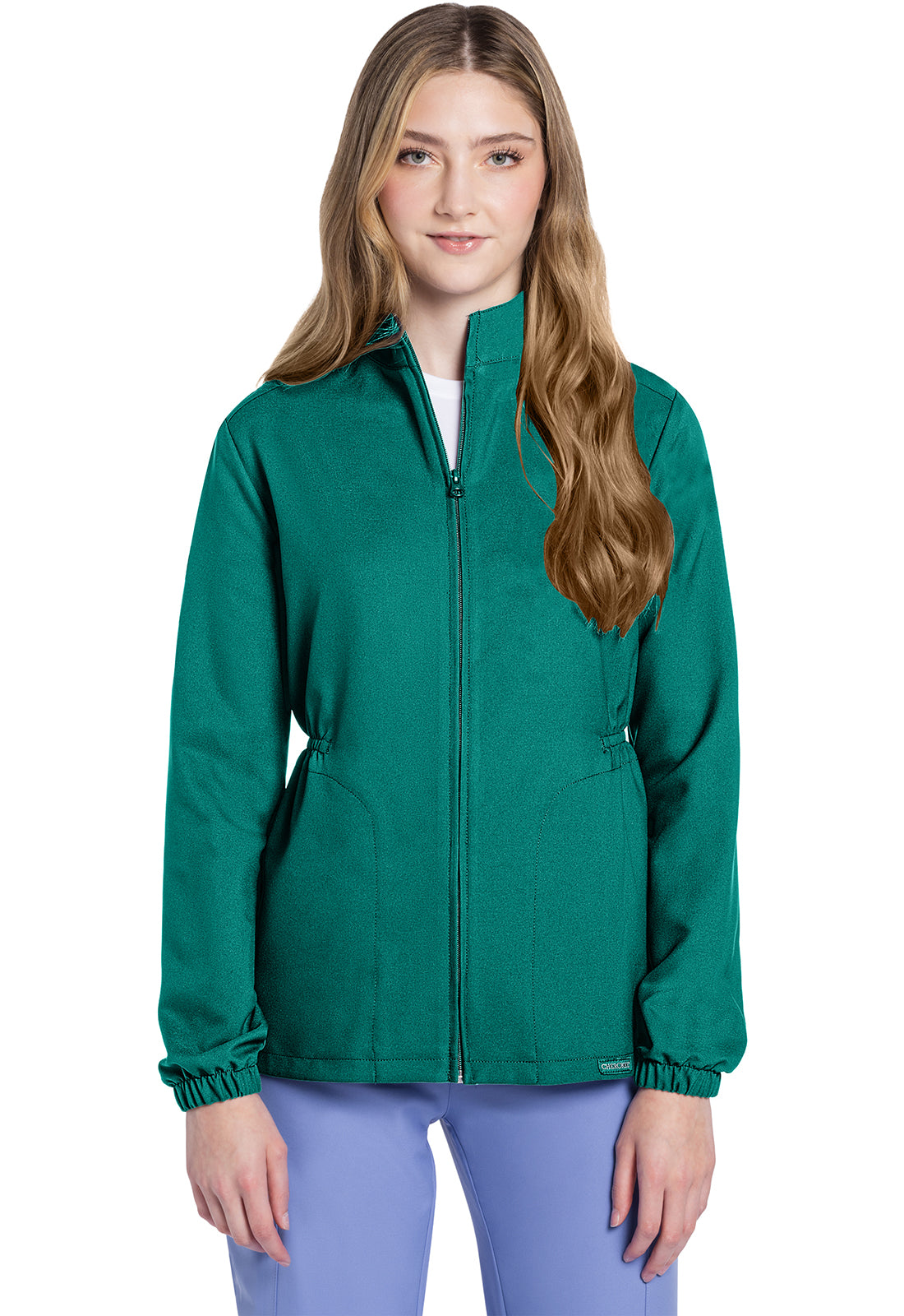 Women's Zip Front Anorak Jacket - Teal Blue