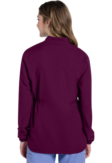 Women's Zip Front Anorak Jacket - Wine