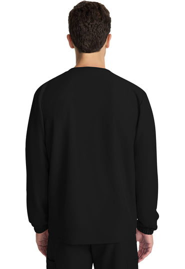 Unisex Unisex Snap Front Warm Up Jacket - Black