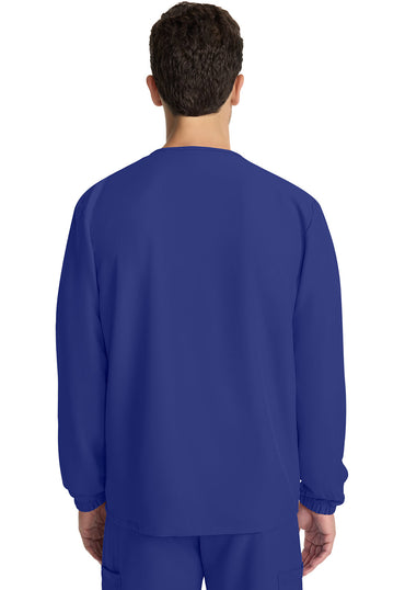 Unisex Unisex Snap Front Warm Up Jacket - Navy