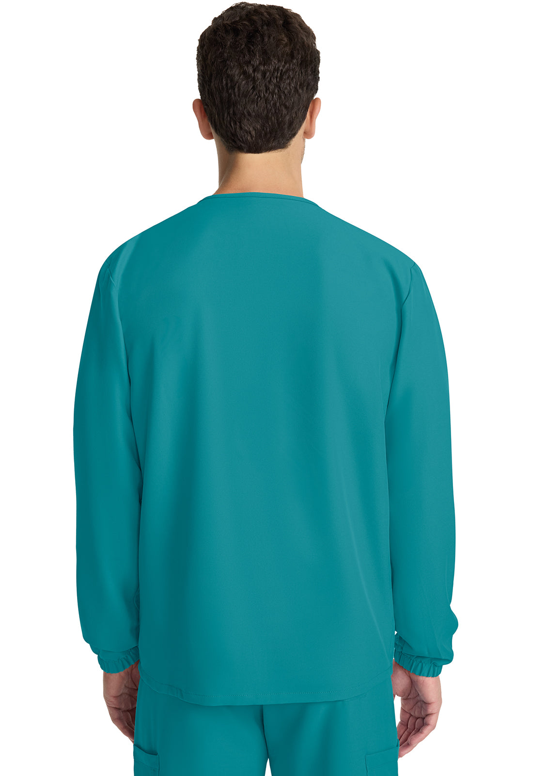 Unisex Unisex Snap Front Warm Up Jacket - Teal Blue