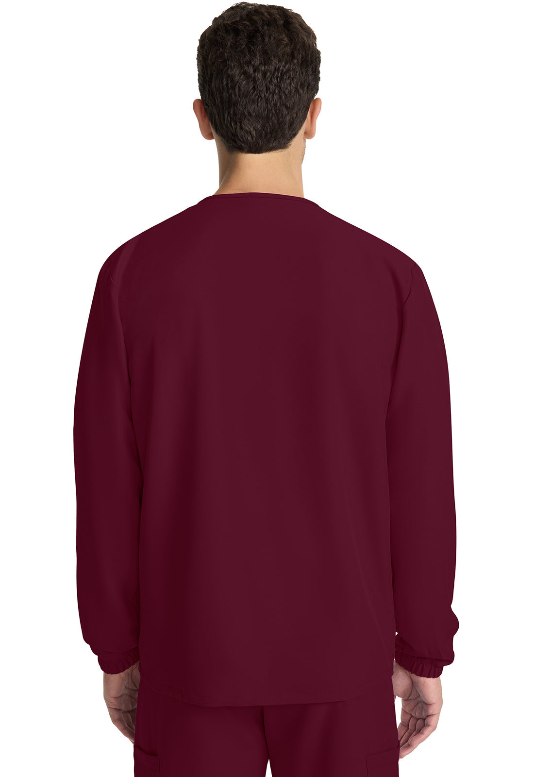 Unisex Unisex Snap Front Warm Up Jacket - Wine