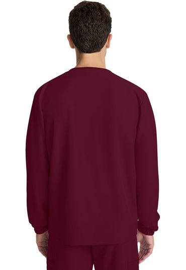 Unisex Unisex Snap Front Warm Up Jacket - Wine