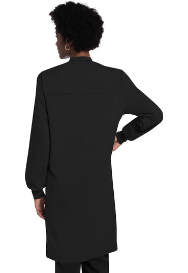 Unisex 40" Snap Front Lab Coat - Black