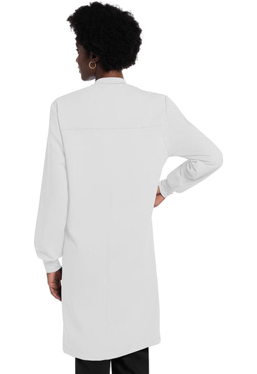 Unisex 40" Snap Front Lab Coat - White