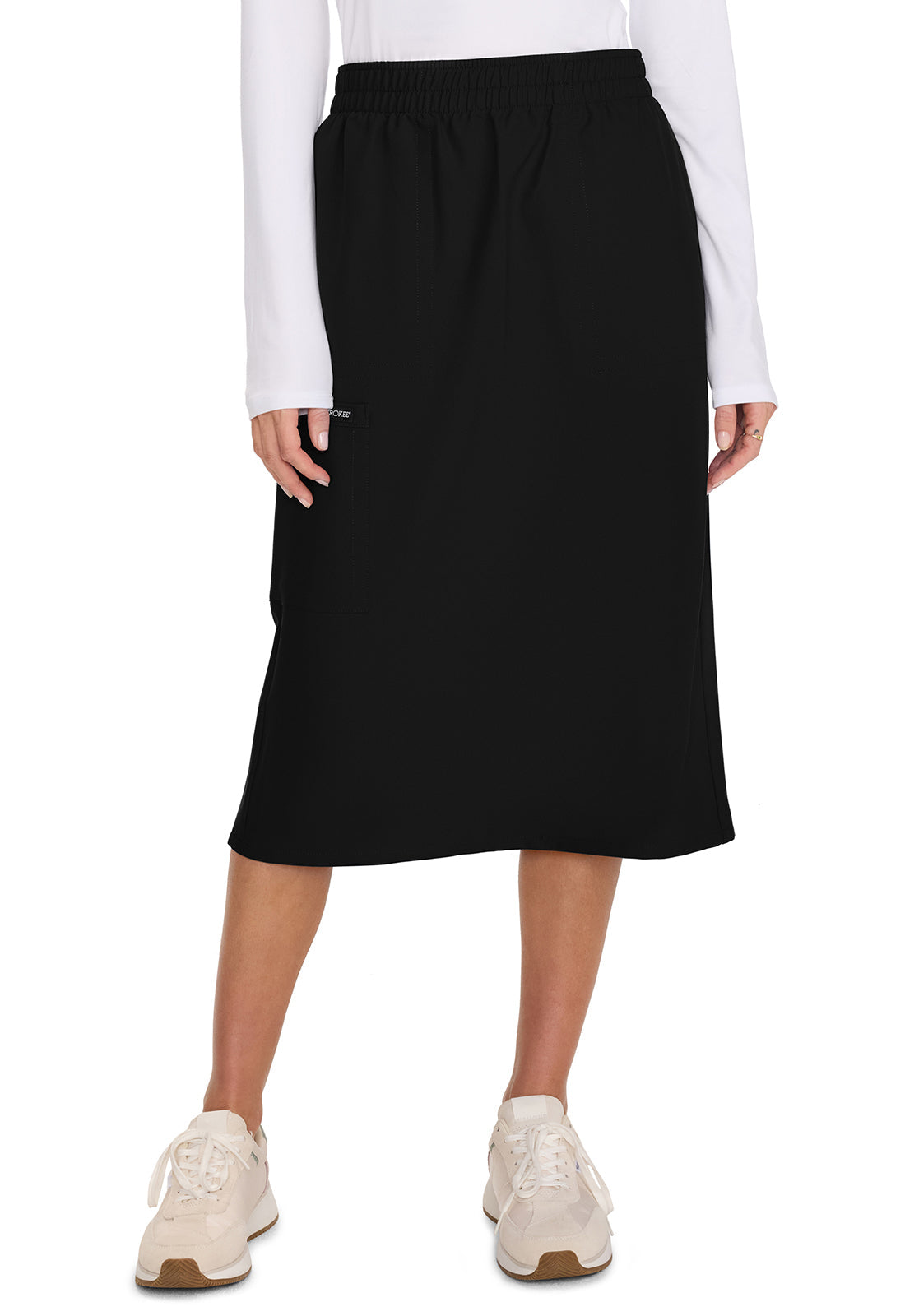 Women's Women's Elastic Waist Skirt - Black