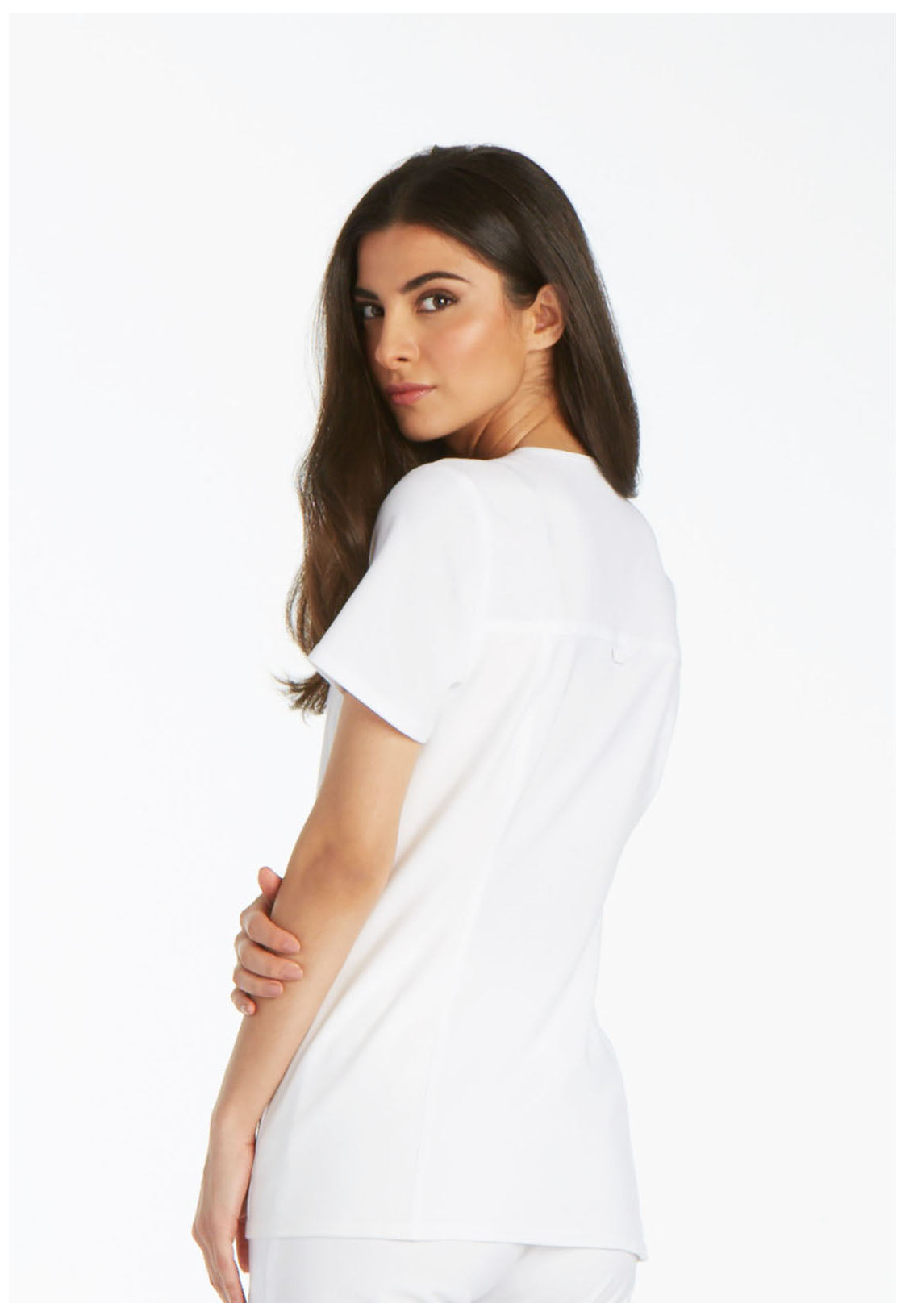 Women's V-Neck Top - White