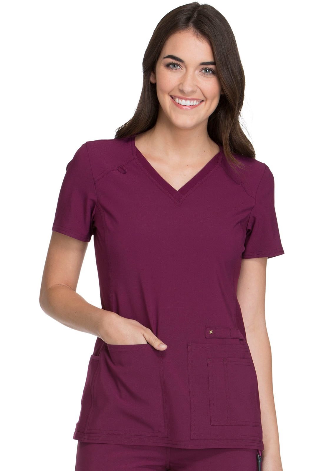 Women's V-Neck Top - Wine