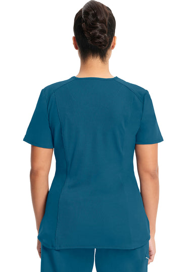 Women's Tuckable V-Neck Top - Caribbean Blue
