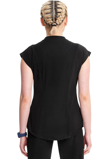 Women's Mock Neck Top - Black