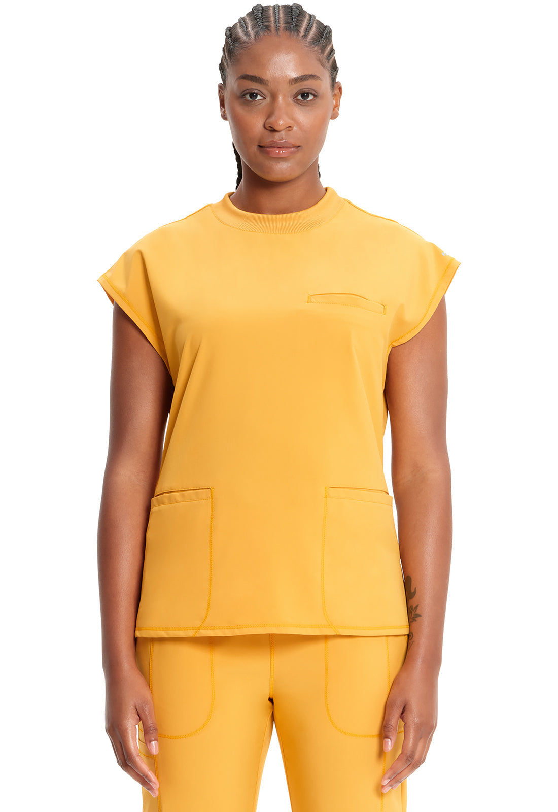 Women's Mock Neck Top - Gold Rush