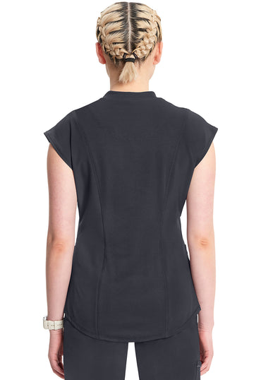 Women's Mock Neck Top - Pewter