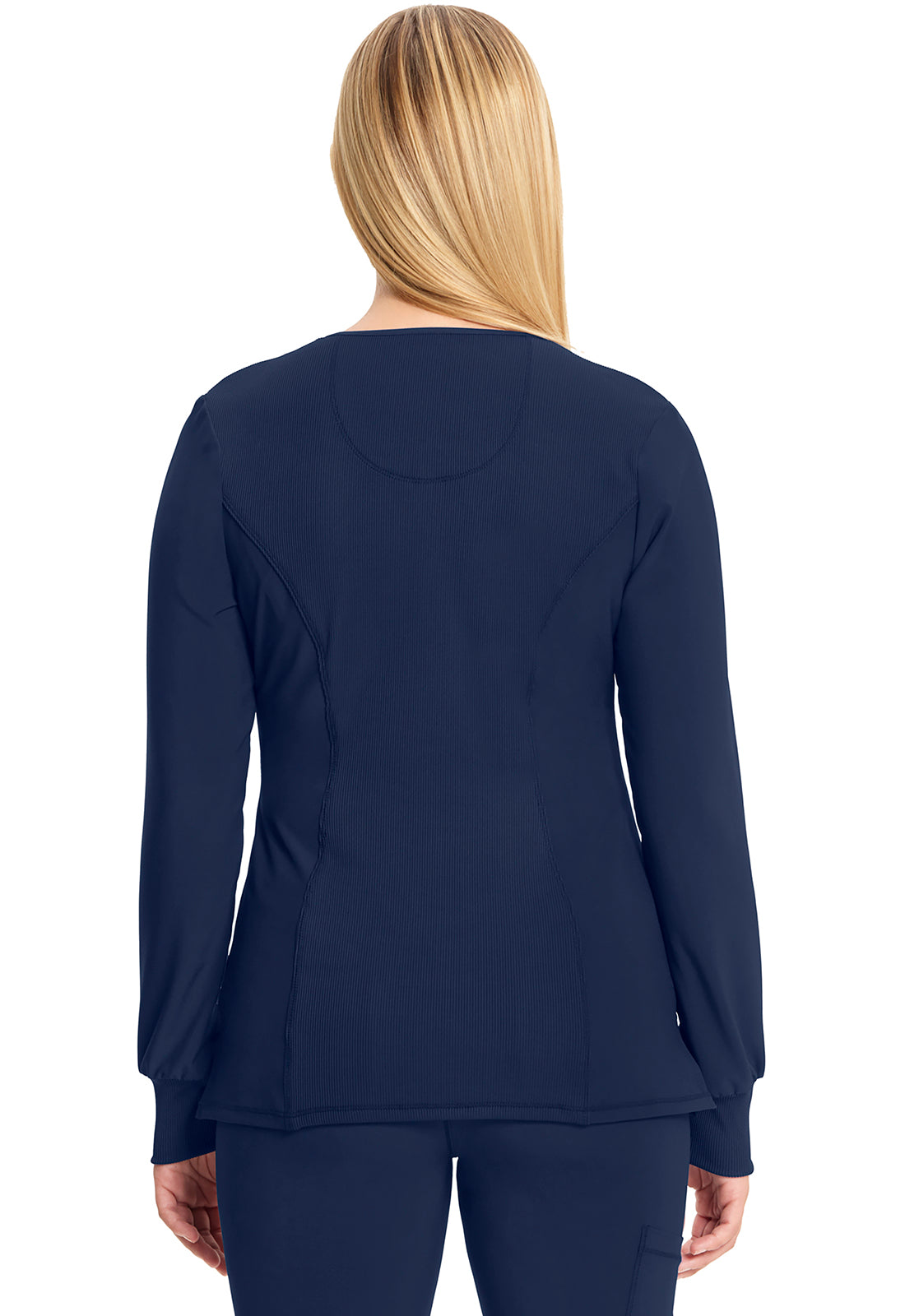 Women's Long Sleeve Round Neck Top - Navy
