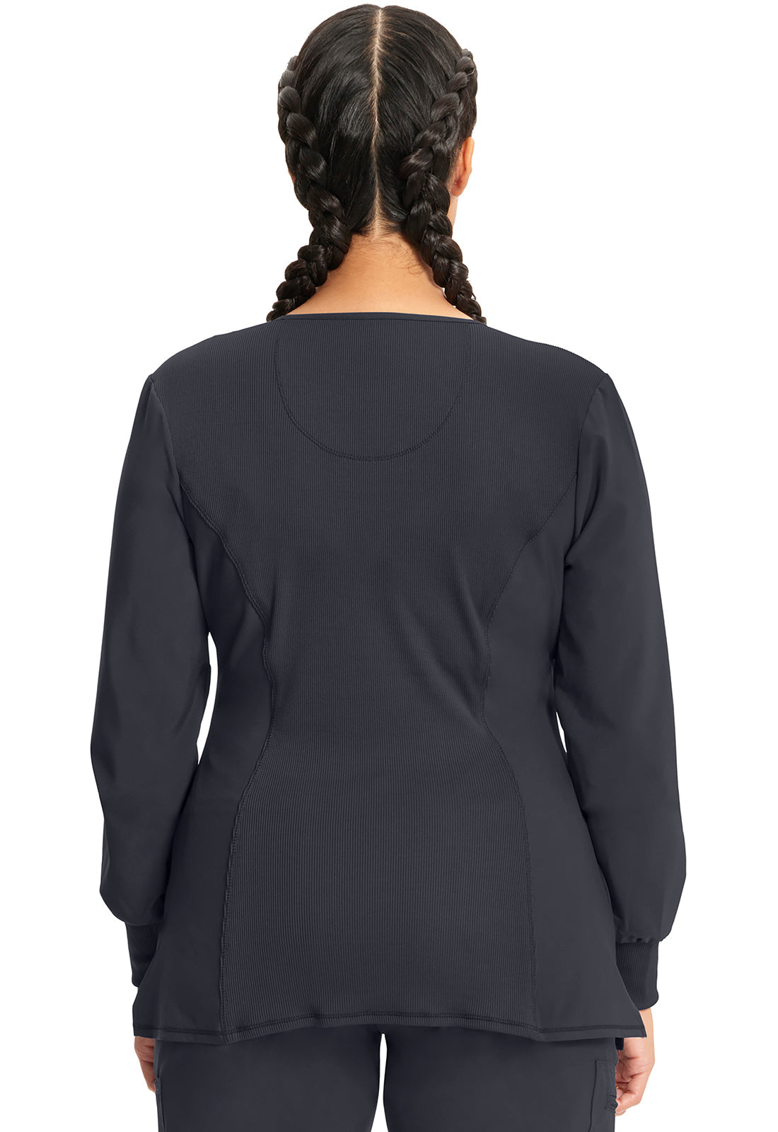 Women's Long Sleeve Round Neck Top - Pewter