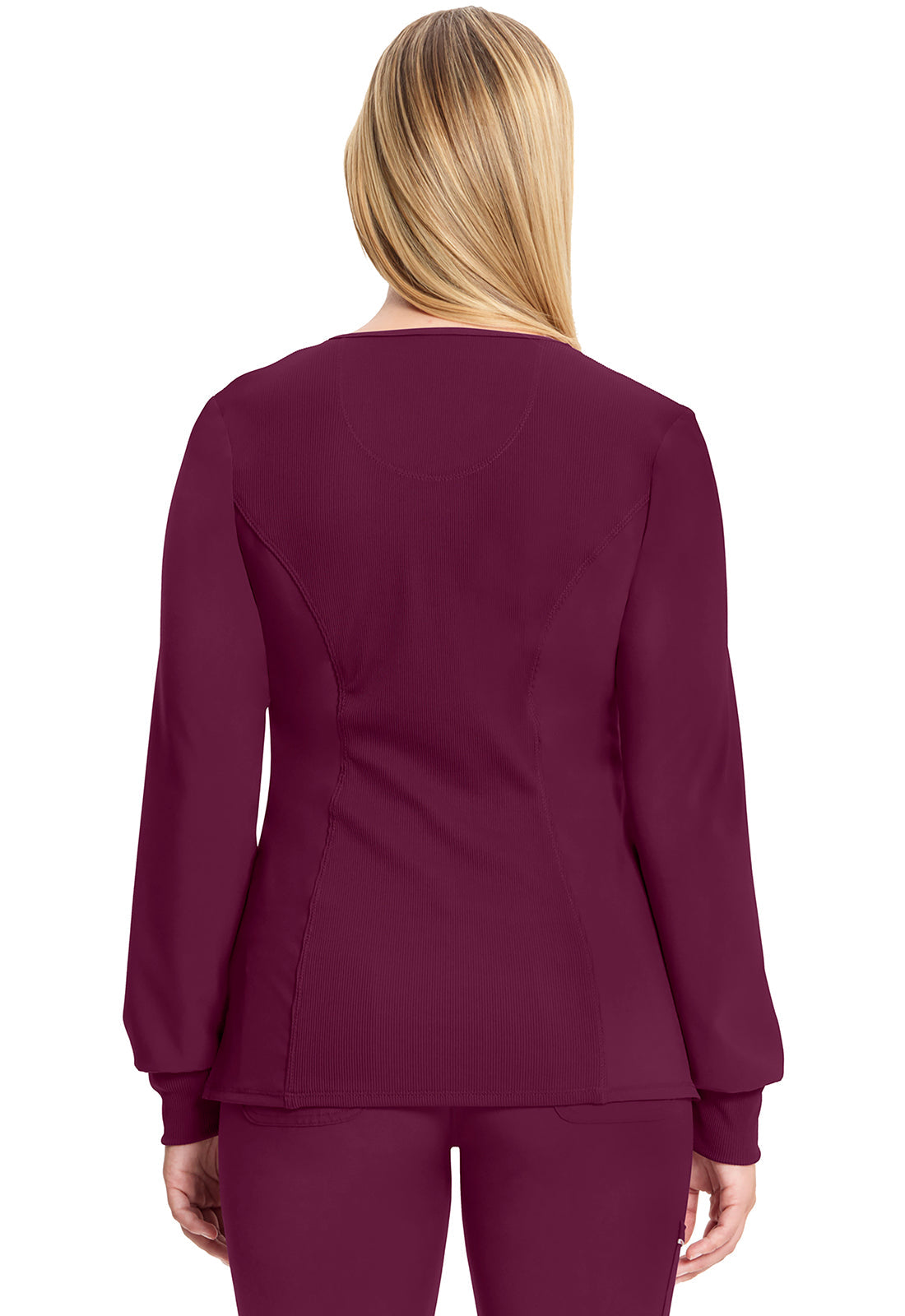 Women's Long Sleeve Round Neck Top - Wine