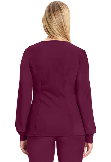 Women's Long Sleeve Round Neck Top - Wine