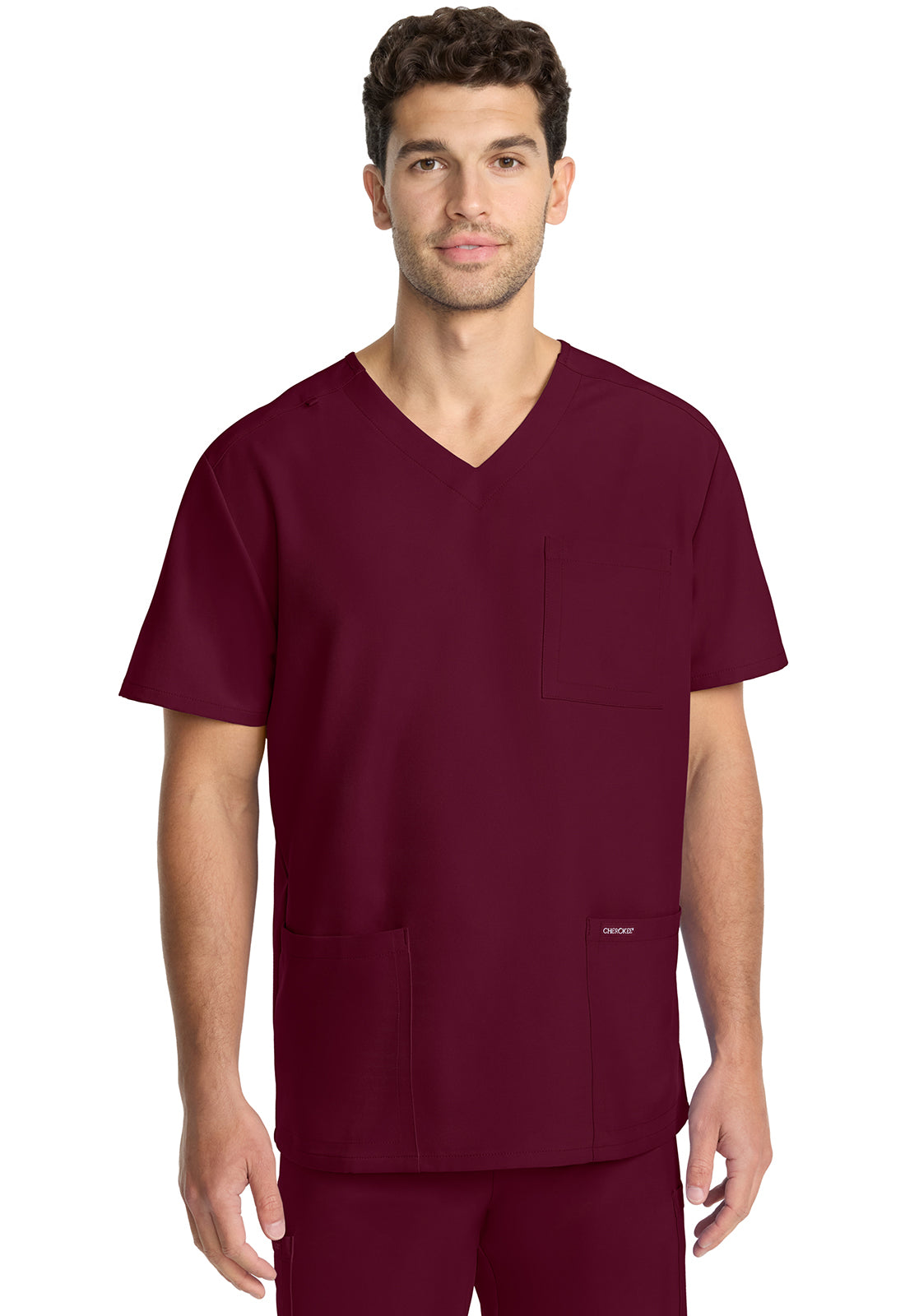 Men's Men's Tuck-in V-Neck Top - Wine