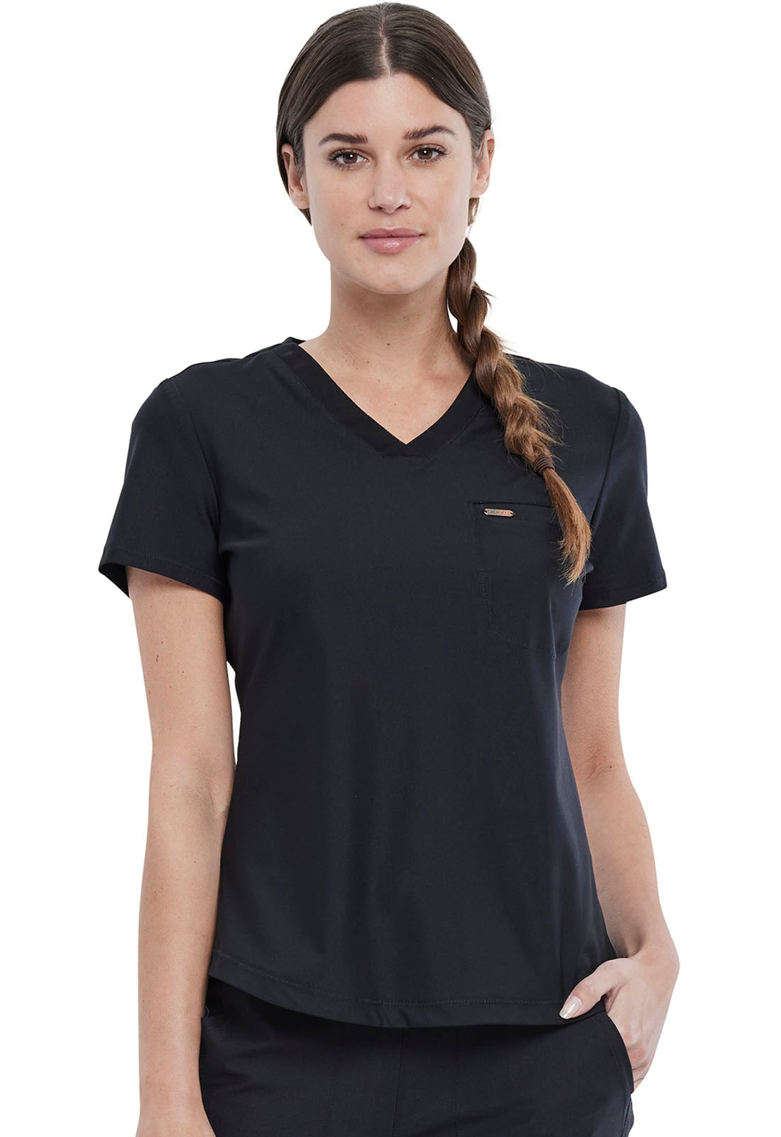 Women's Tuckable V-Neck Top - Black
