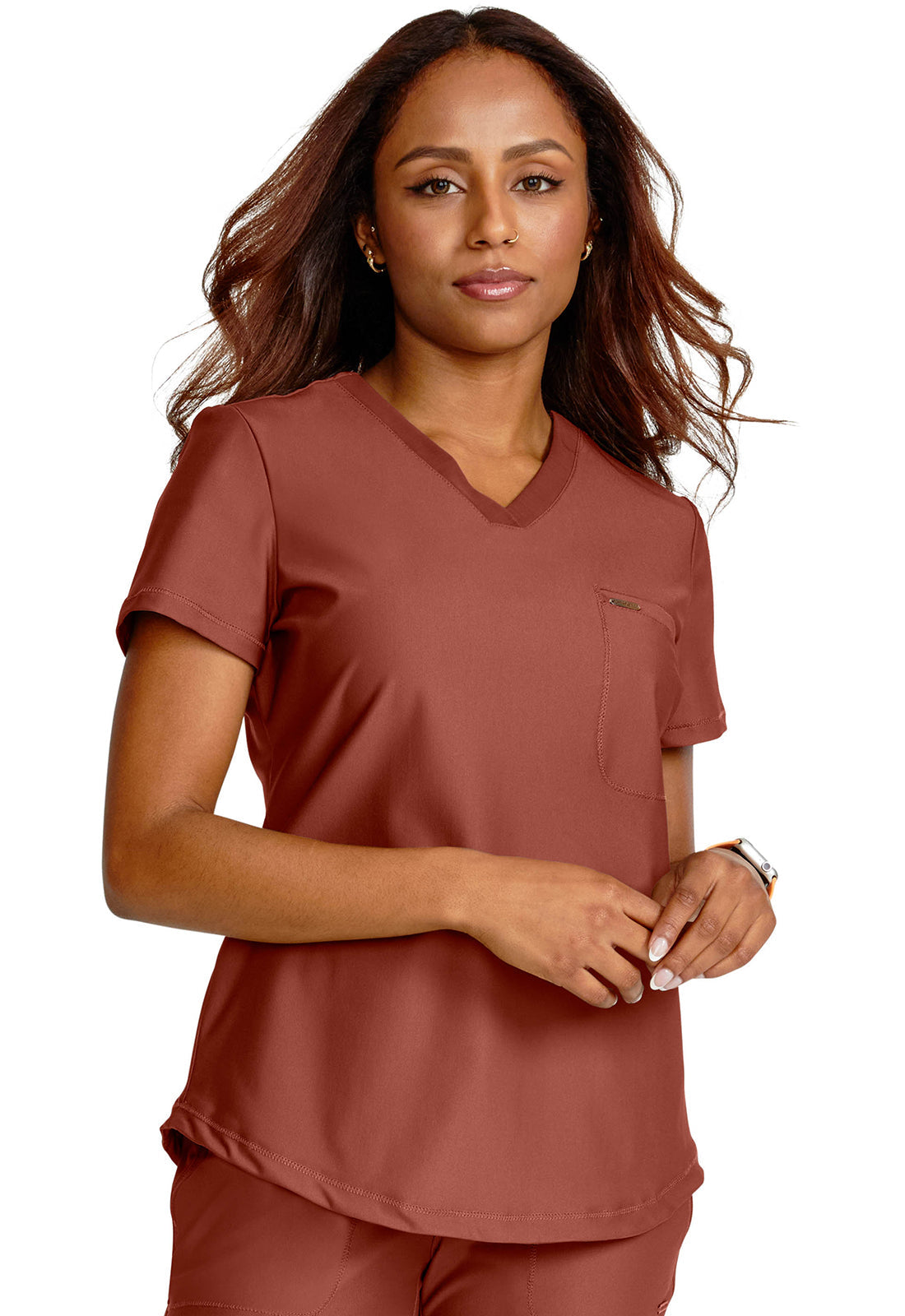 Women's Tuckable V-Neck Top - Masala