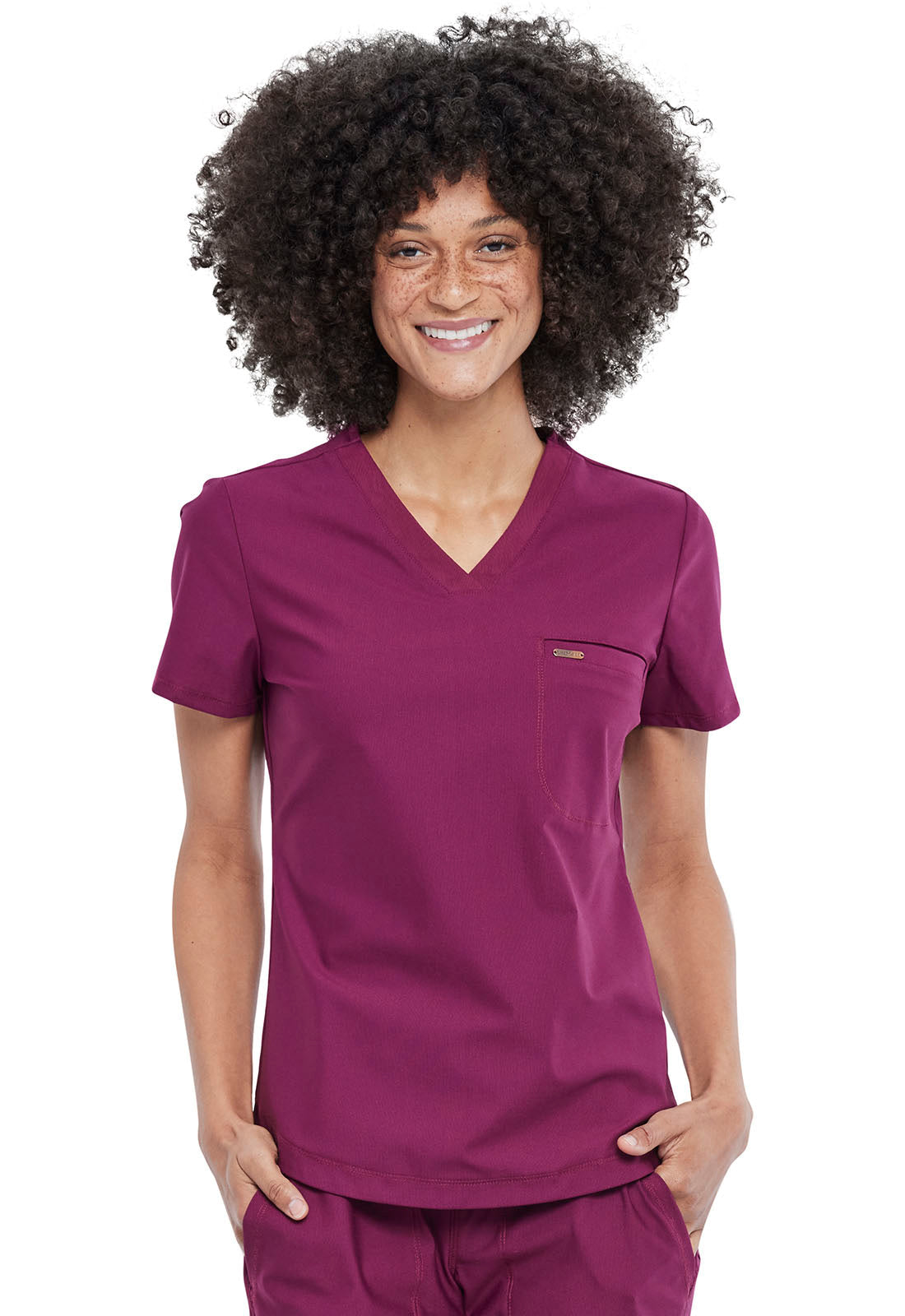 Women's Tuckable V-Neck Top - Wine